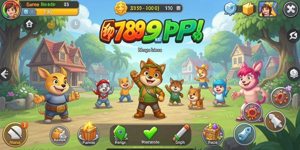 Tampilan gameplay 789RP yang menarik dan penuh warna.