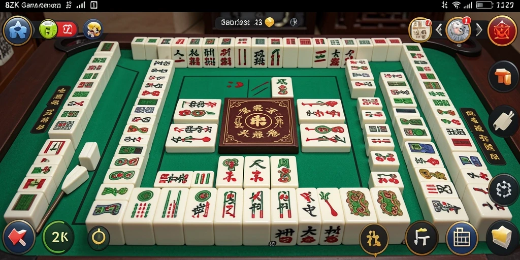 Tampilan gameplay seru dari 8ZK di dalam permainan Mahjong.