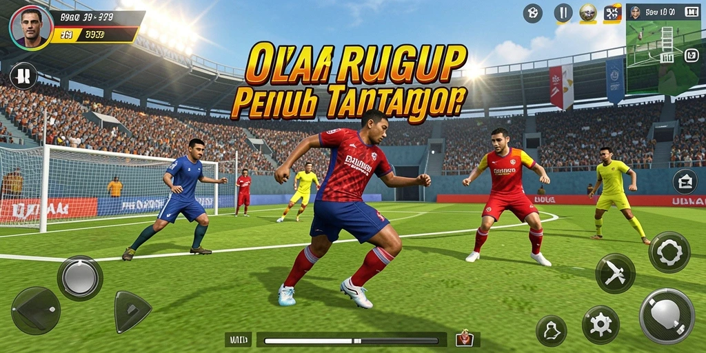 Tangkapan layar menampilkan gameplay olahraga yang intens dan mendebarkan.