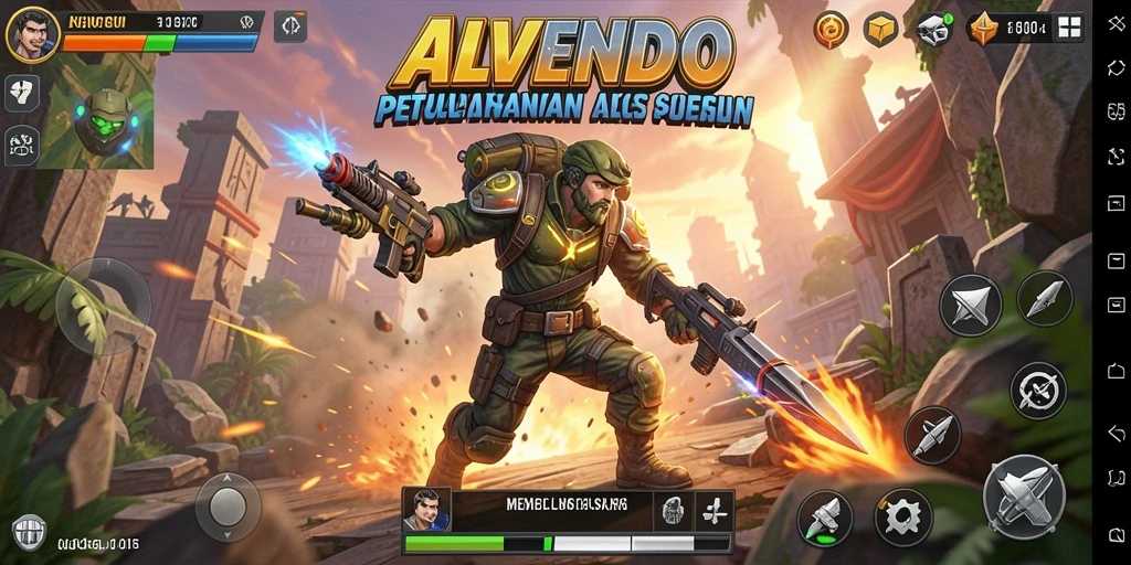 Tampilan seru dari pertarungan dalam ALVENDO yang menegangkan.