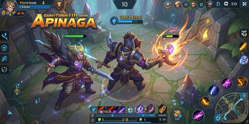 Gameplay seru dalam pertarungan tim di APINAGA.