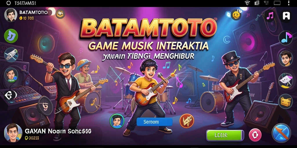 Tampilan gameplay menampilkan alunan musik yang interaktif dan seru.