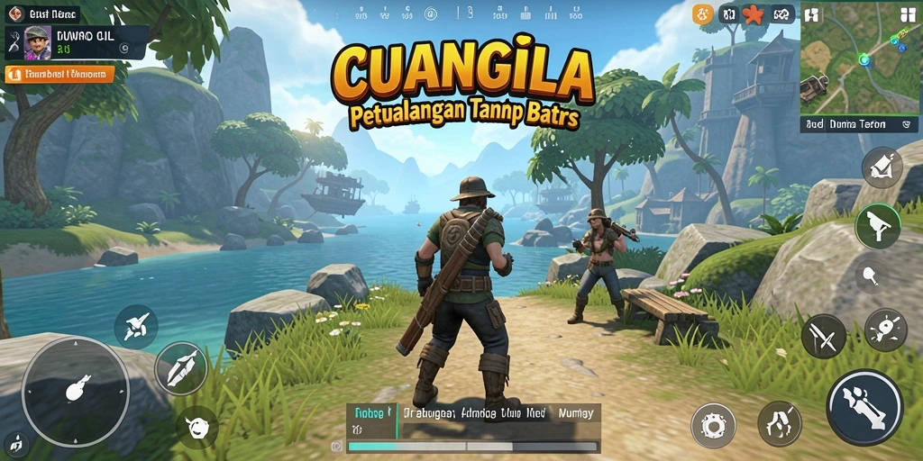 Tampilan gameplay <strong>CUANGILA</strong> yang menakjubkan di dunia terbuka.