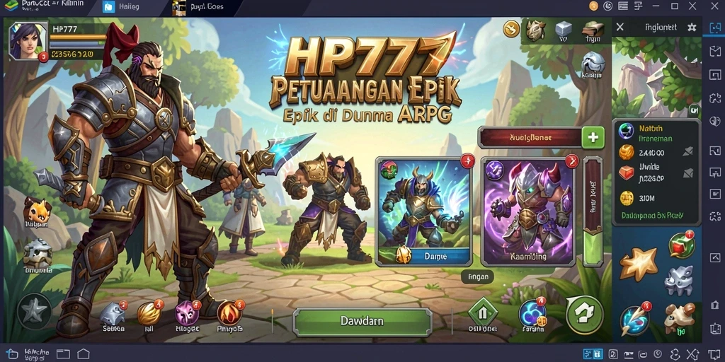 Gameplay seru dalam petualangan ARPG HP777.