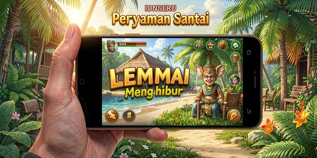 Screenshot gameplay IDNSERU yang menarik dan ceria.