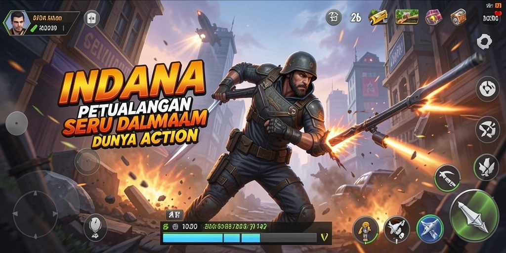Tampilan gameplay seru dan menegangkan dalam INDAAA yang memukau.