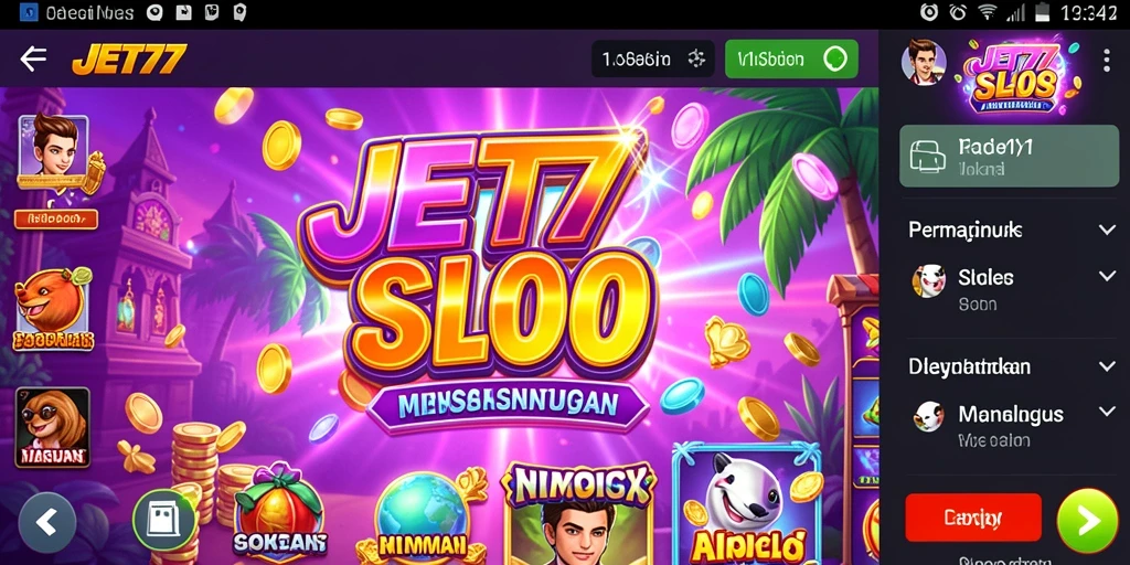 Tampilan gameplay JET77 yang seru dan menghibur.