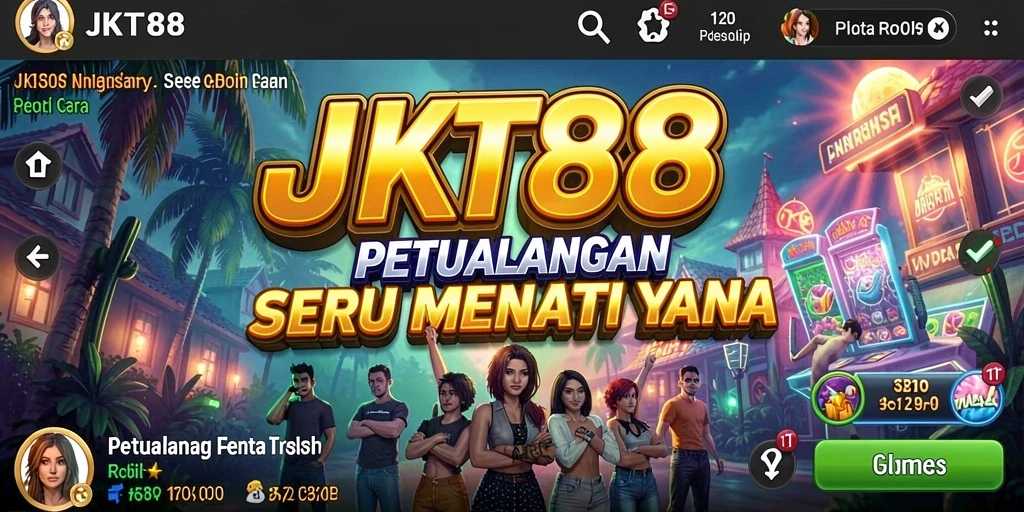 Screenshot gameplay JKT88 dengan karakter dan lingkungan petualangan.