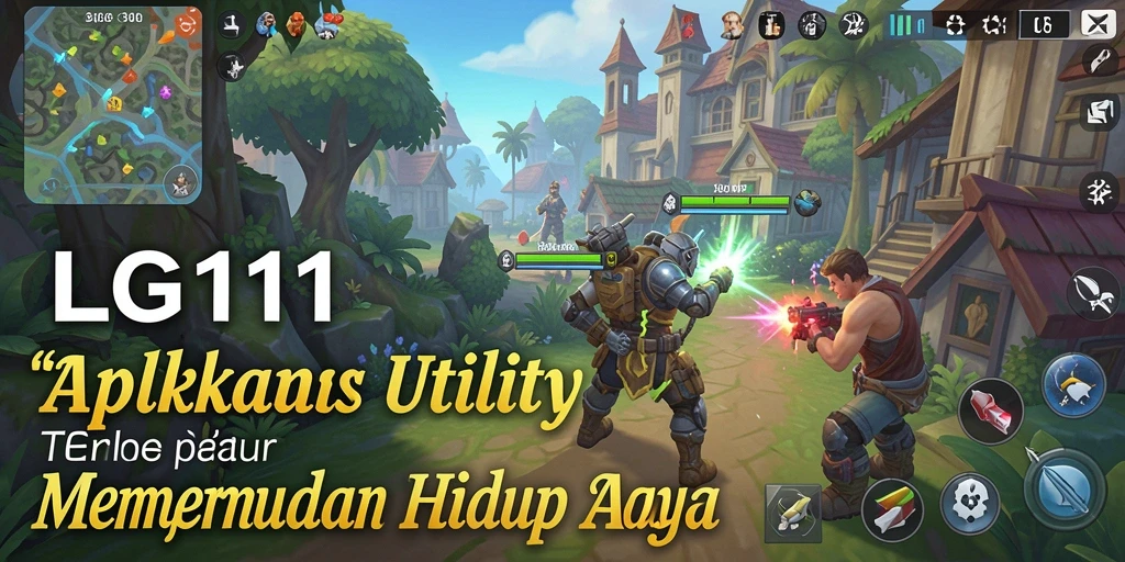 Tampilan utama LG111 dengan berbagai fitur utility yang memudahkan.