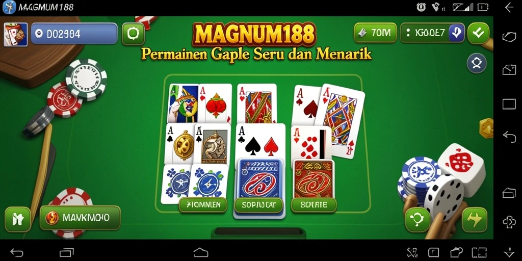 Tampilan gameplay seru dan menarik di MAGNUM188 Gaple.