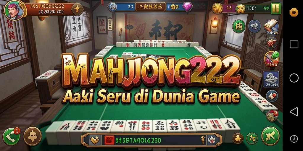 Tampilan gameplay seru dalam MAHJONG222 yang menantang.