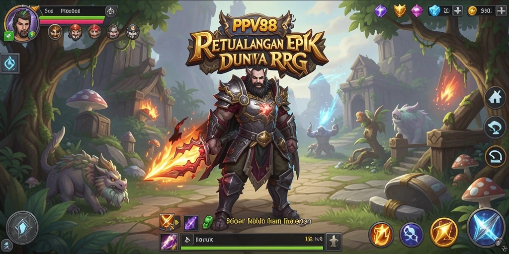 Tampilan gameplay RPG yang menampilkan strategi pertempuran yang mendebarkan.