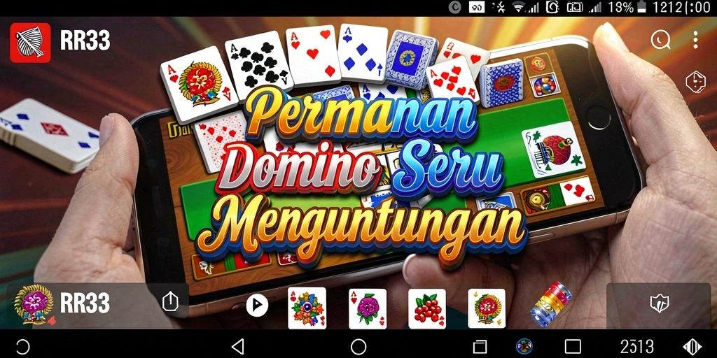 Tangkapan layar utama RR33 menampilkan gameplay domino yang menarik.