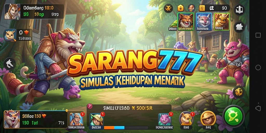 Tampilan gameplay SARANG777 yang menarik dan realistis.