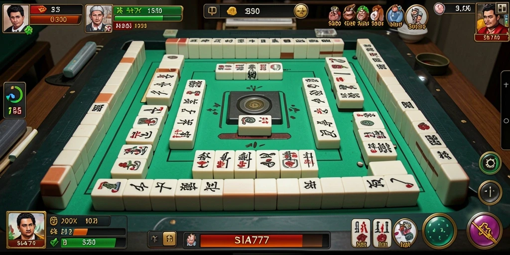 Tampilan layar permainan Mahjong yang menantang di SIA777.