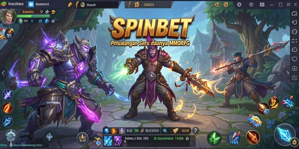 Tampilan gameplay <strong>SPINBET</strong> yang memukau dalam dunia MMORPG.