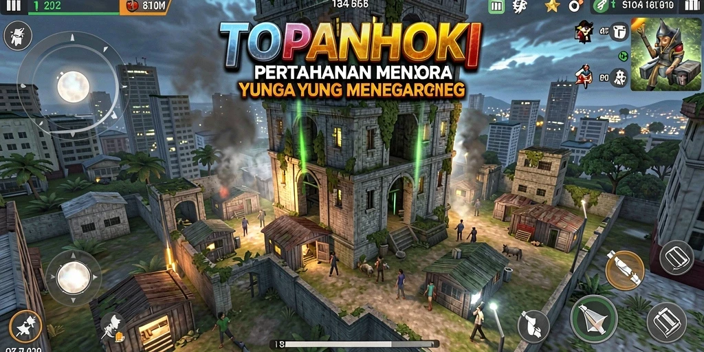 Gameplay menegangkan dari TOPANHOKI saat mempertahankan menara.