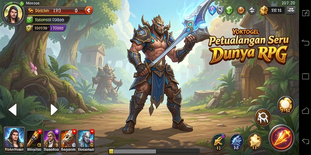 Tampilan aksi seru dalam gameplay YOKTOGEL RPG.
